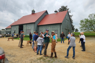 People at a farm