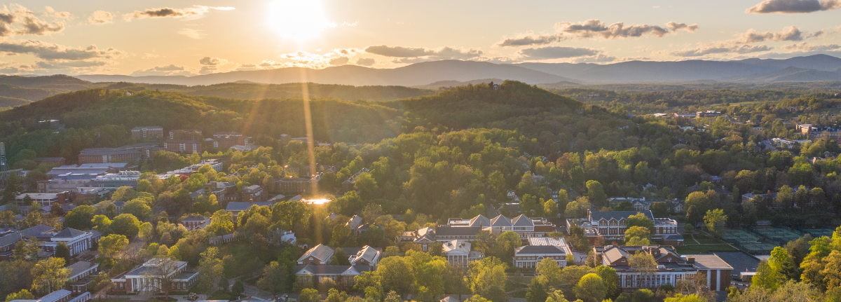 Sunrise and view of UVA Grounds