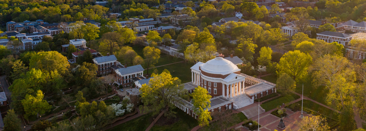 Aerial View of Rotunda Spring 2020