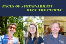 Faces of Sustainability Meet the People Graphic with headshots