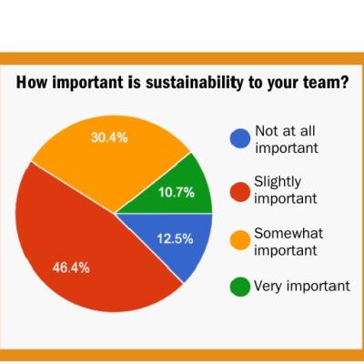 pie chart - importance of sustainability to team